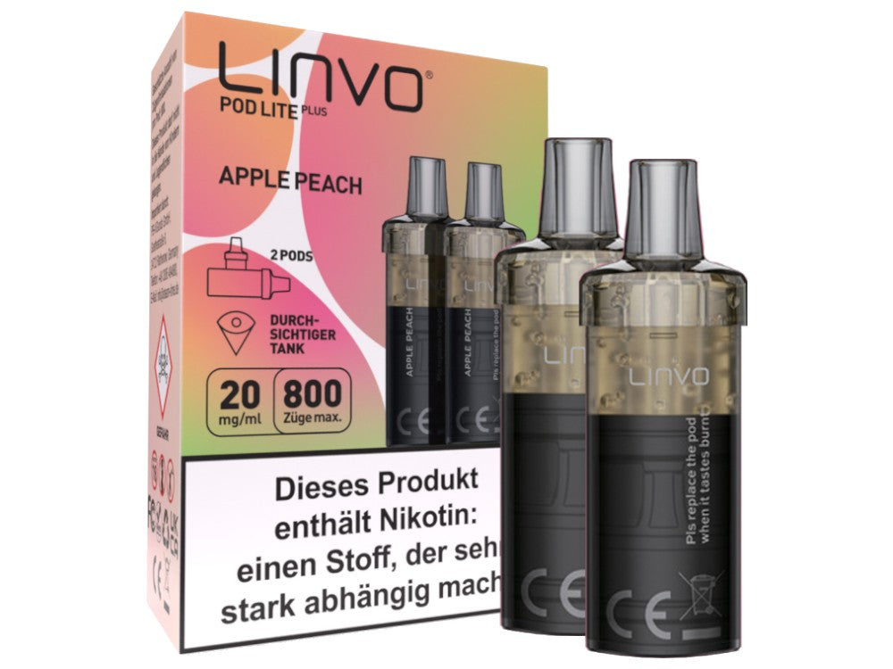 Linvo Pod Lite Plus Cartridge 20 mg/ml Apfel Pfirsich