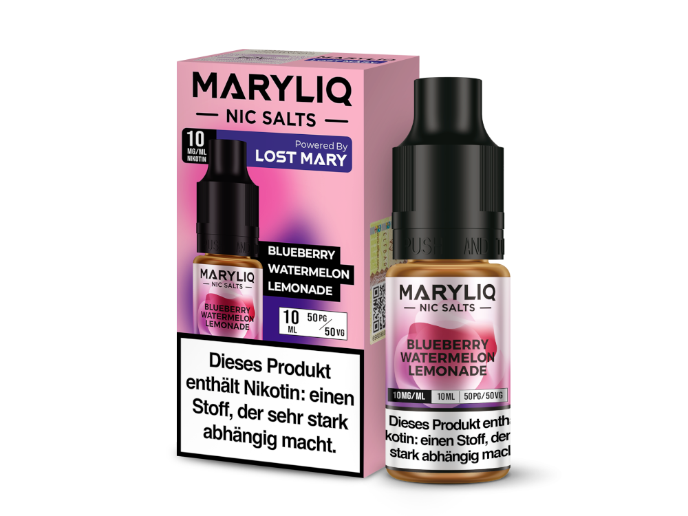MARYLIQ Nikotinsalz Liquid Blaubeere Wassermelonen Limonade