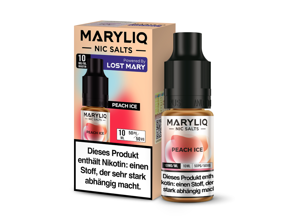 MARYLIQ - Nikotinsalz Liquid - Peach Ice Frische Genuss
