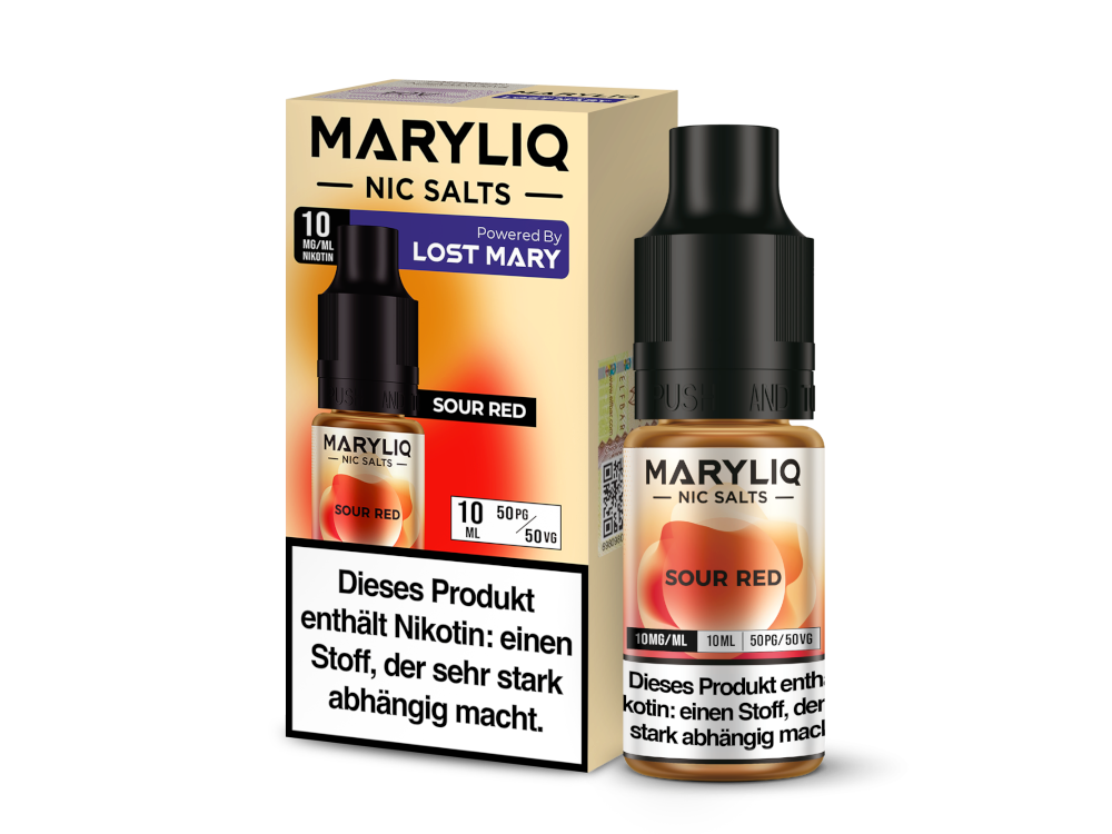 MARYLIQ - Nikotinsalz Liquid - Sour Red Fruchtige Erfrischung