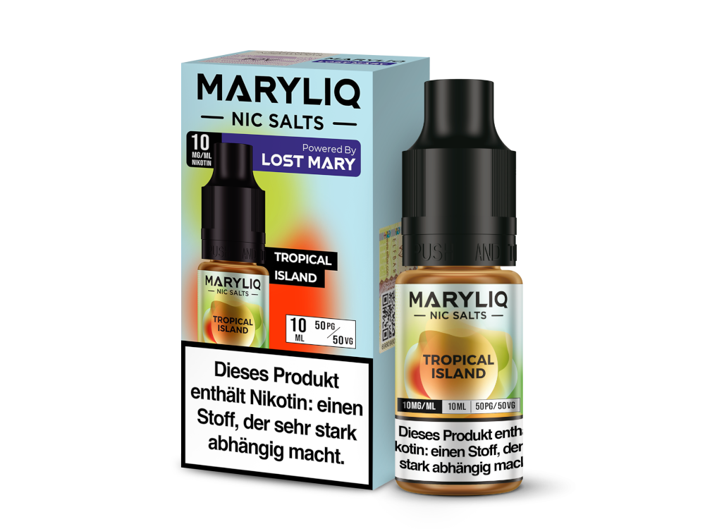 MARYLIQ Nikotinsalz Liquid Tropical Island Fruchtige Dampferfahrung