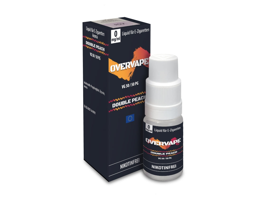 Overvape Nikotinsalz Liquid Double Peach Fruchtige Süße