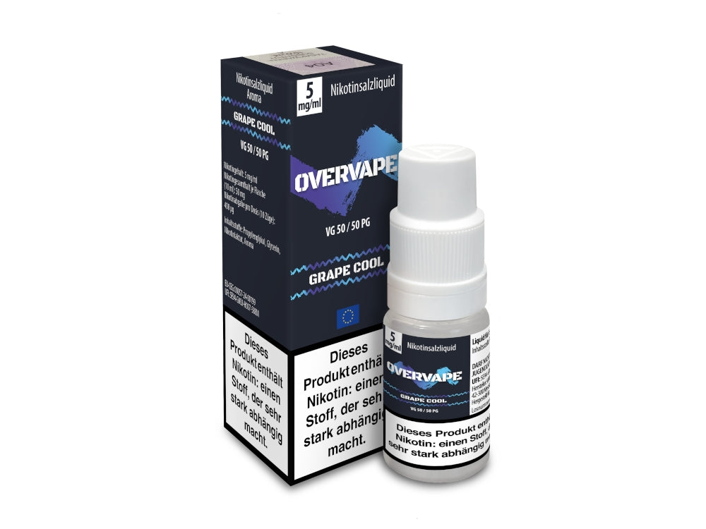 Overvape Nikotinsalz Liquid Grape Cool erfrischender Genuss