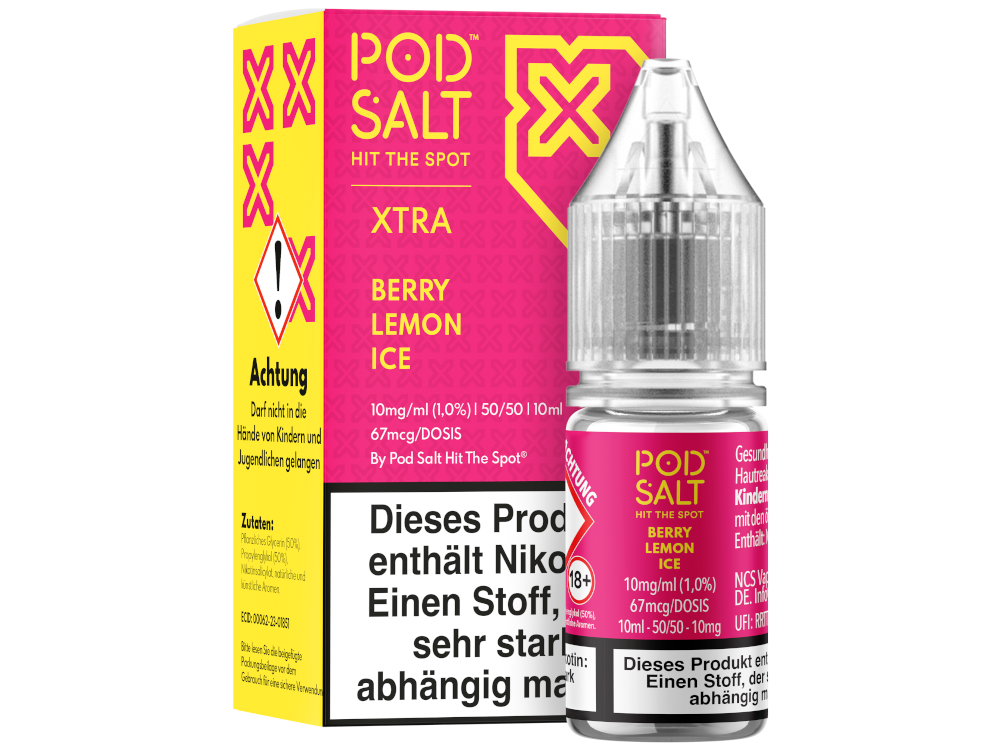 Pod Salt X Nikotinsalz Liquid Berry Lemon Ice Kühle