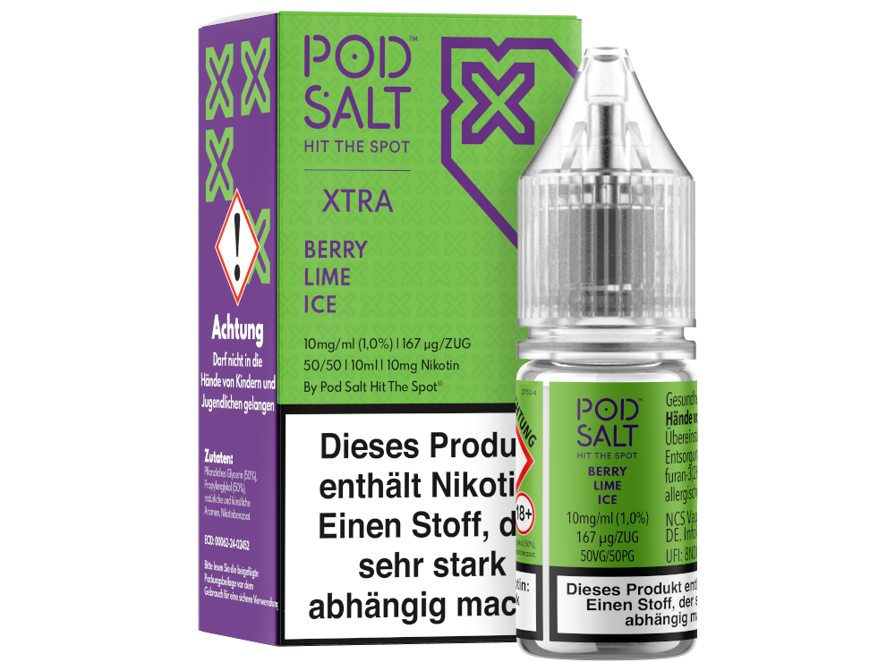 Pod Salt X - Nikotinsalz Liquid Berry Lime Ice Genuss