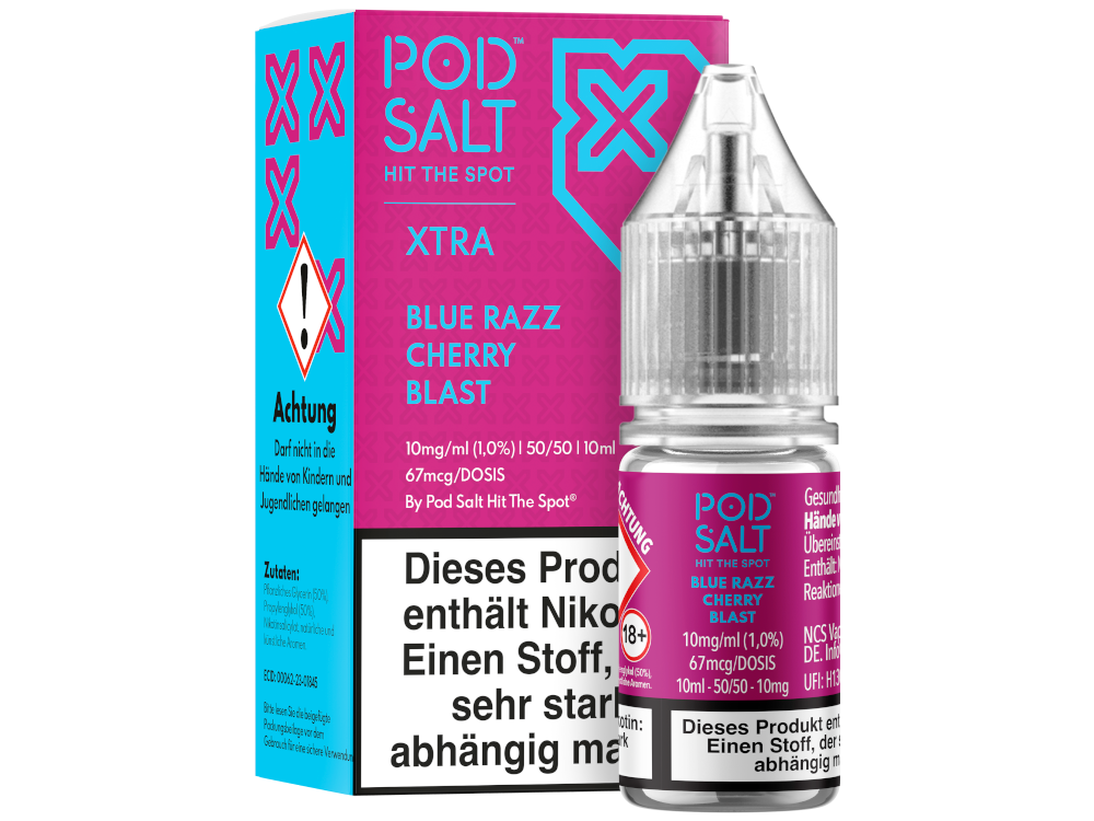 Pod Salt X - Nikotinsalz Liquid mit Blue Razz Geschmack