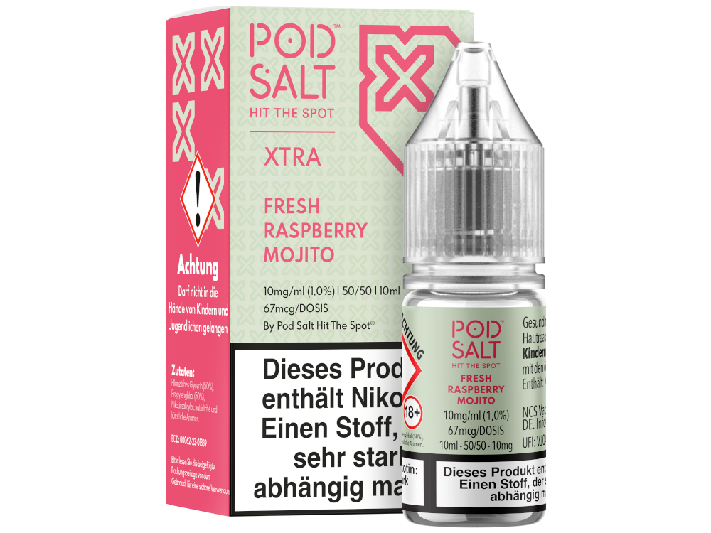 Pod Salt X Nikotinsalz Liquid Frischer Himbeer Mojito