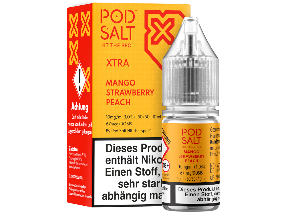 Pod Salt X - Nikotinsalz Liquid Mango Strawberry Peach