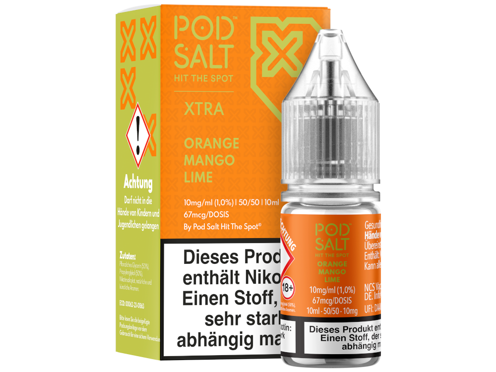 Pod Salt X Nikotinsalz Liquid Orange Mango Lime Geschmack