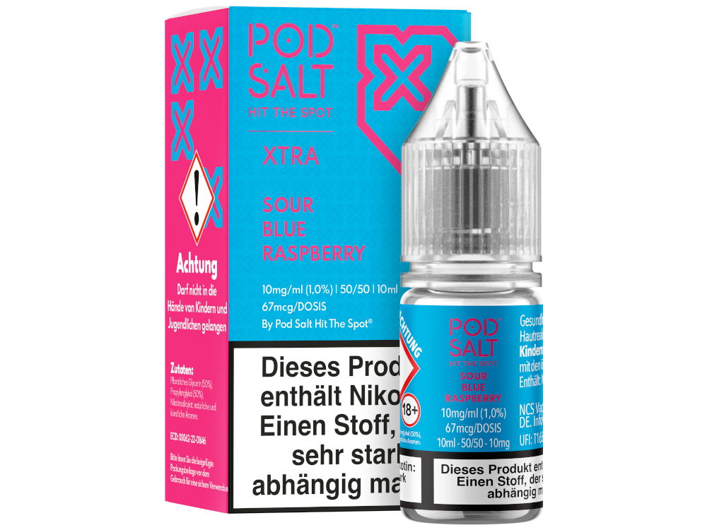 Pod Salt X - Nikotinsalz Liquid mit Sour Blue Raspberry