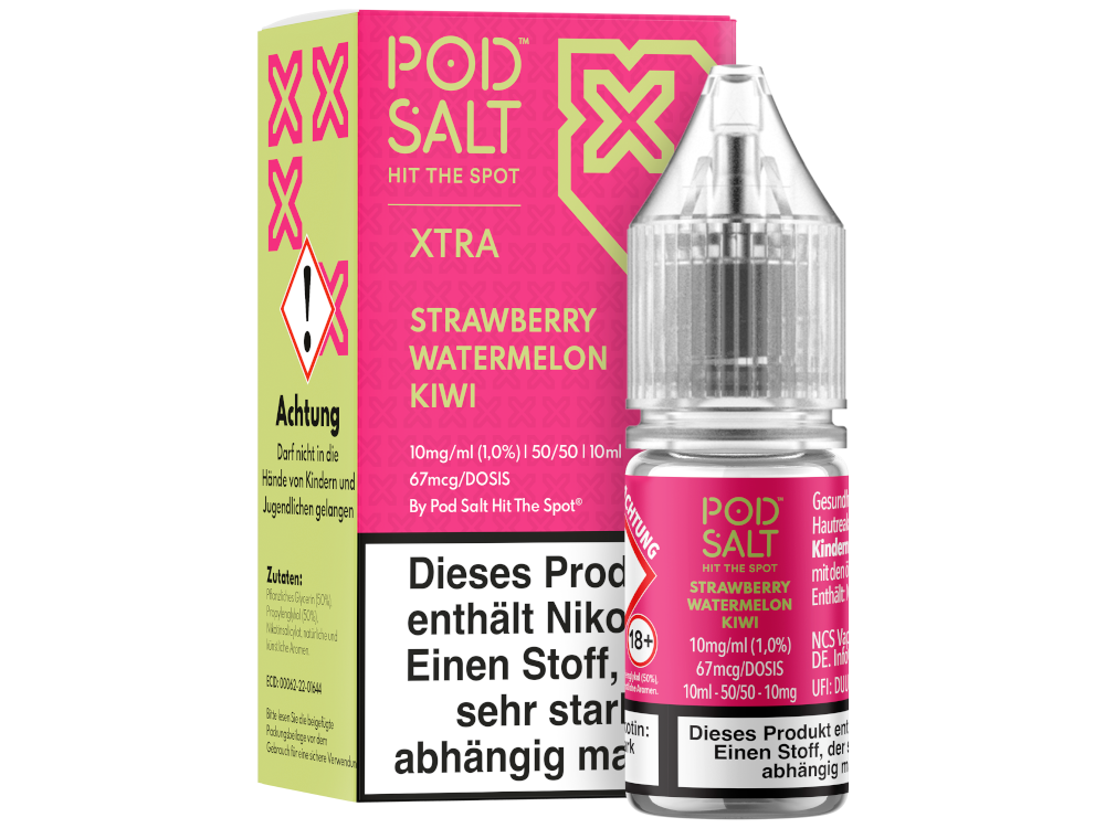 Pod Salt X Nikotinsalz Liquid Erdbeere Wassermelone Kiwi