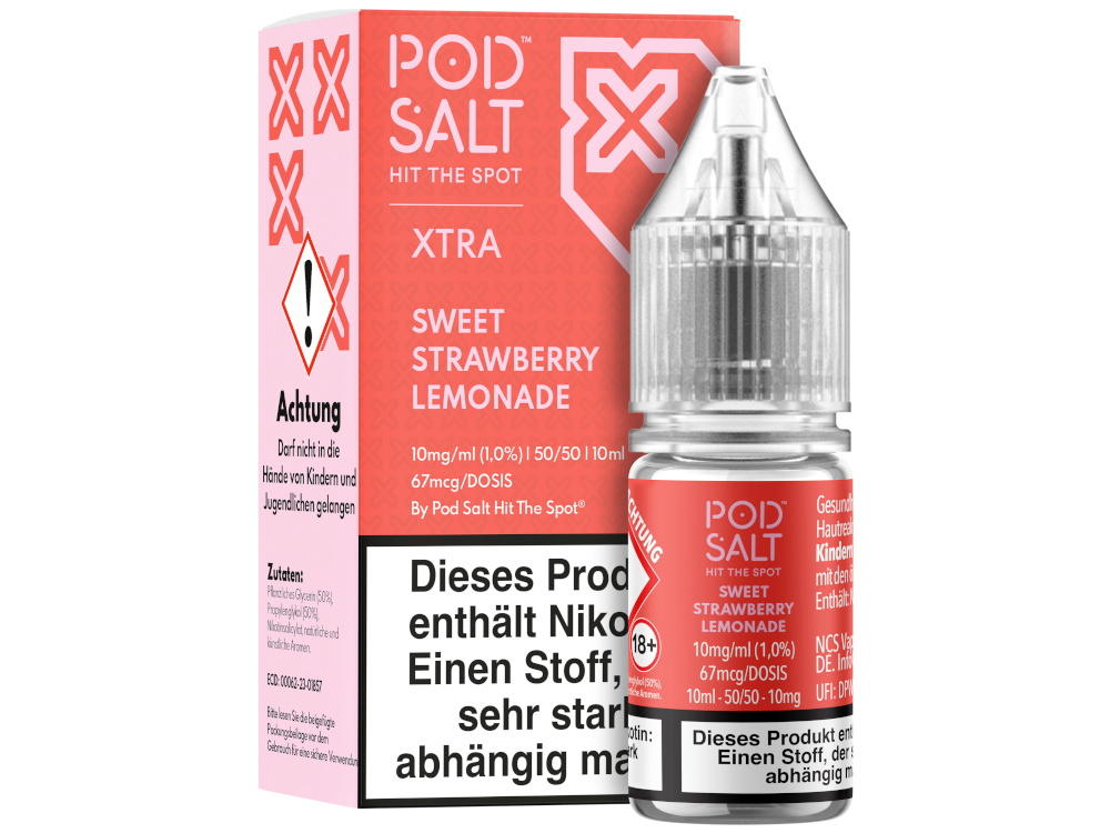 Pod Salt X Nikotinsalz Liquid Sweet Strawberry Lemonade