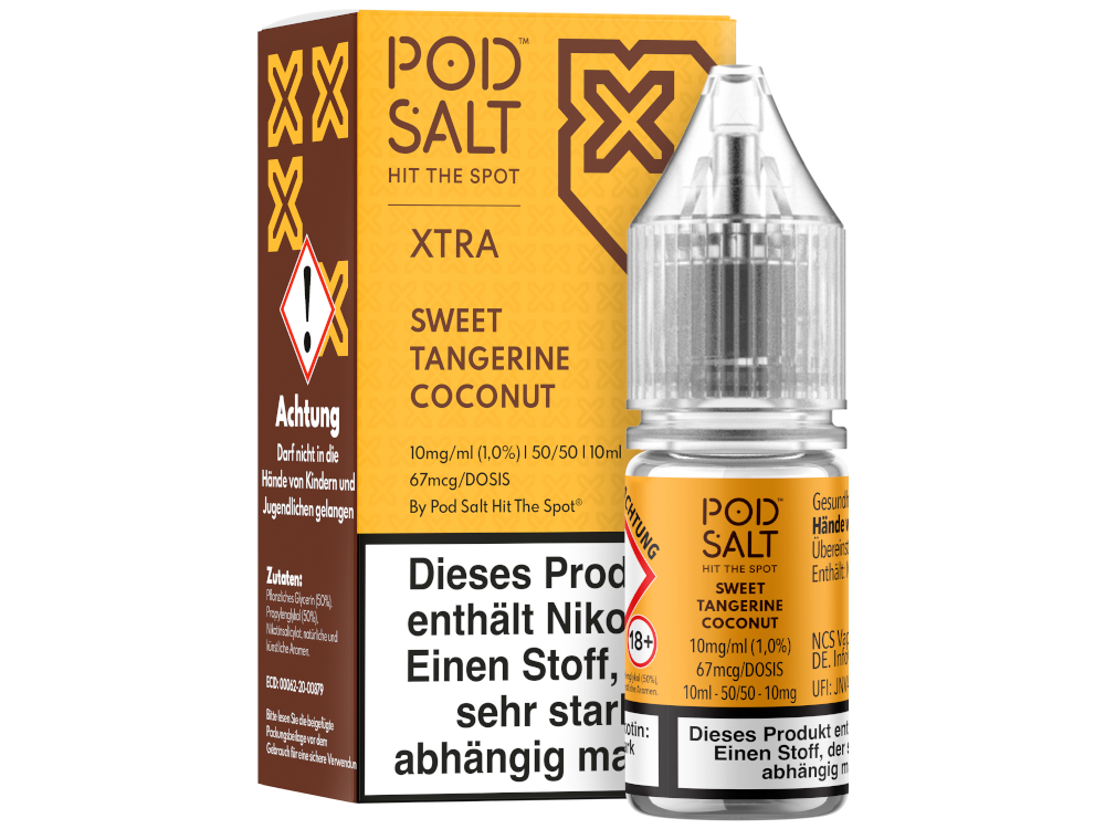 Pod Salt X Nikotinsalz Liquid Süße Mandarine Kokos