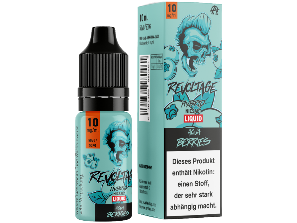Revoltage Hybrid Nikotinsalz Liquid Aqua Berries Fruchtig Frisch