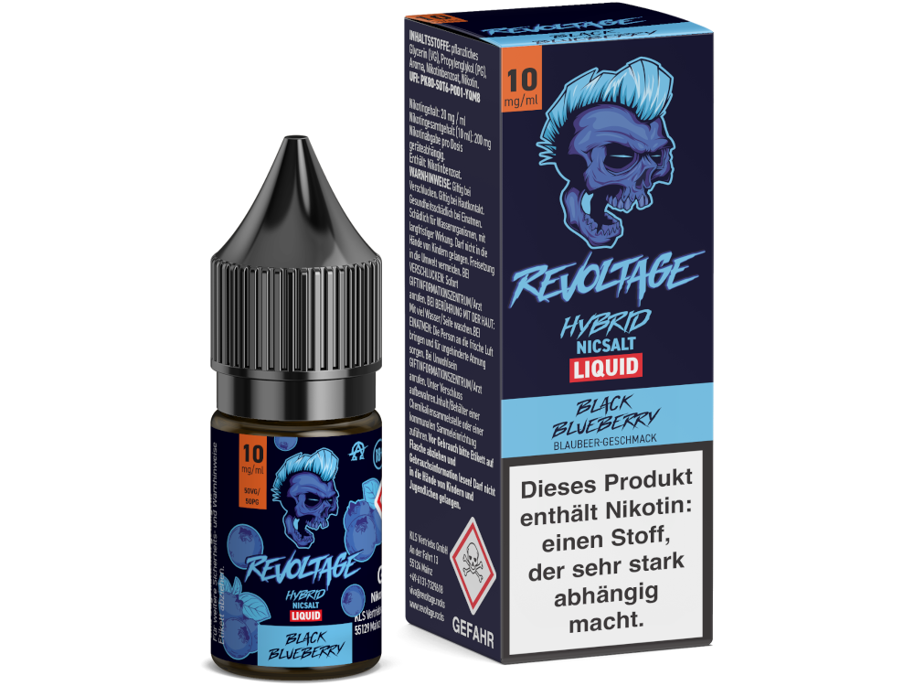 Revoltage Hybrid Nikotinsalz Liquid Black Blueberry Genuss