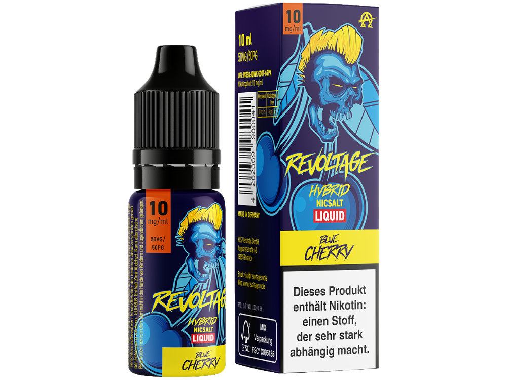 Revoltage - Hybrid Nikotinsalz Liquid - Blue Cherry Genuss