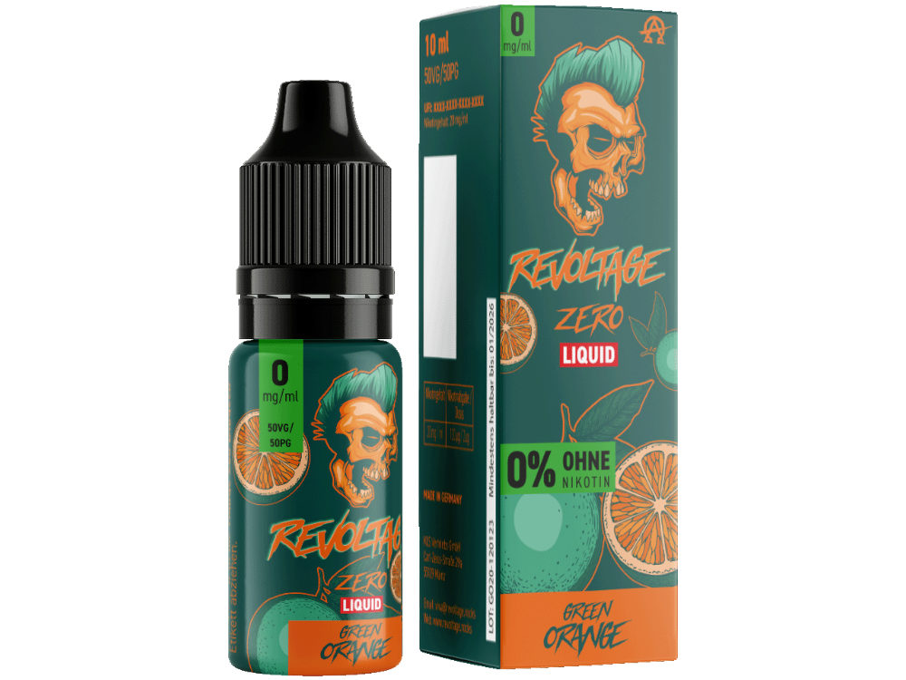 Revoltage Hybrid Nikotinsalz Liquid Green Orange Frischer Geschmack
