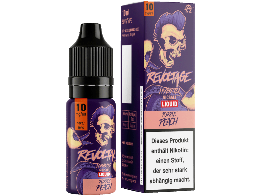 Revoltage - Hybrid Nikotinsalz Liquid - Purple Peach Genuss