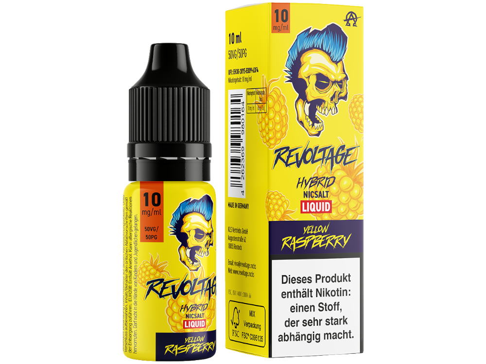 Revoltage Hybrid Nikotinsalz Liquid Gelbe Himbeere Geschmack