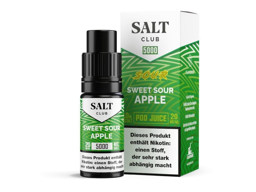 Salt Club - 5000 Nikotinsalz Liquid 20 mg/ml Apfelgeschmack