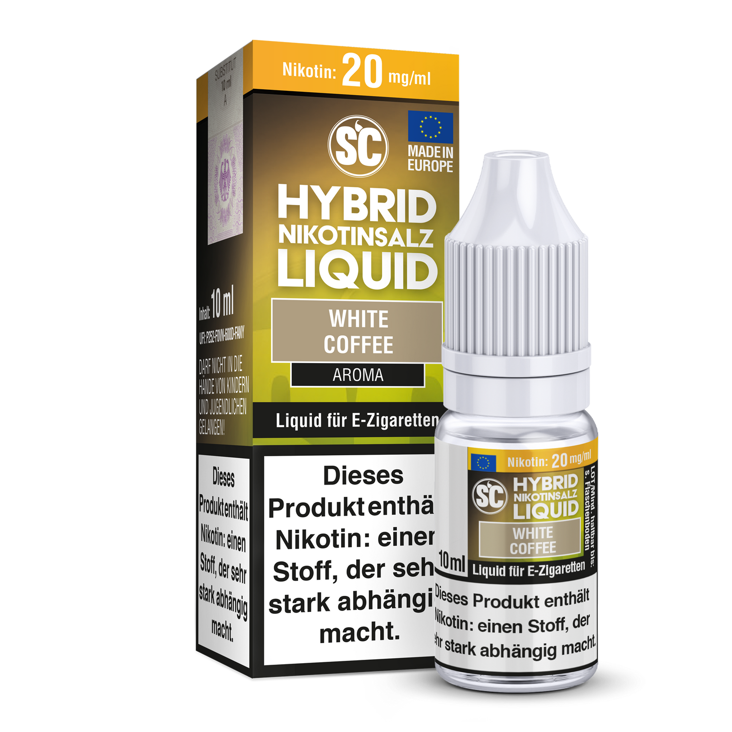 SC - White Coffee Hybrid Nikotinsalz Liquid Genießen Sie Kaffee Geschmack