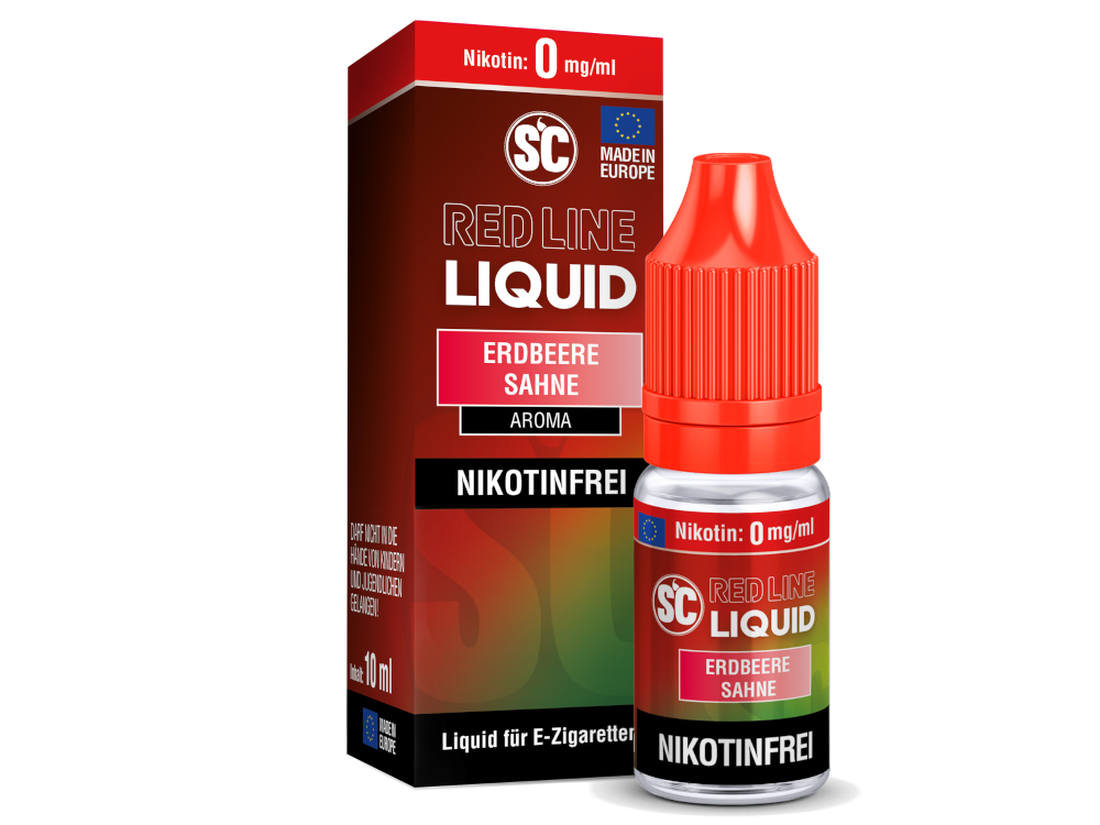 SC - Red Line Erdbeere Sahne Nikotinsalz Liquid Genuss