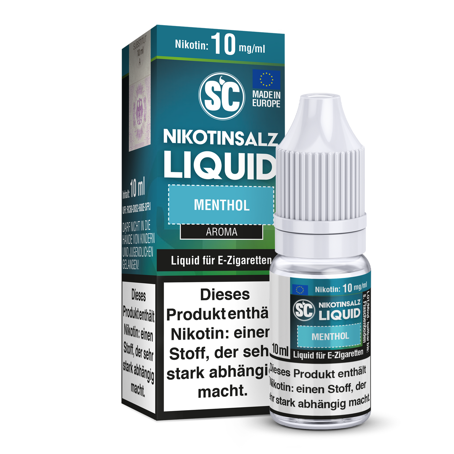 SC - Menthol - E-Zigaretten Nikotinsalz Liquid 20 mg/ml Frischer Geschmack