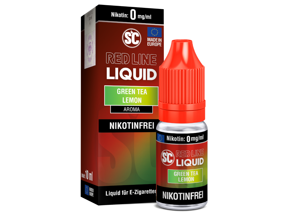 Hohes Aroma SC Red Line Nikotin E-Liquid Green Tea Lemon