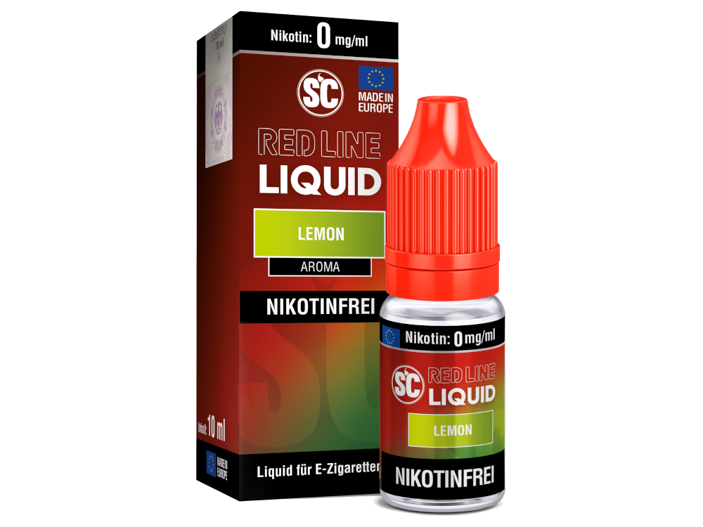 SC Red Line Nikotin Lemon E-Liquid mit Starkem Aroma