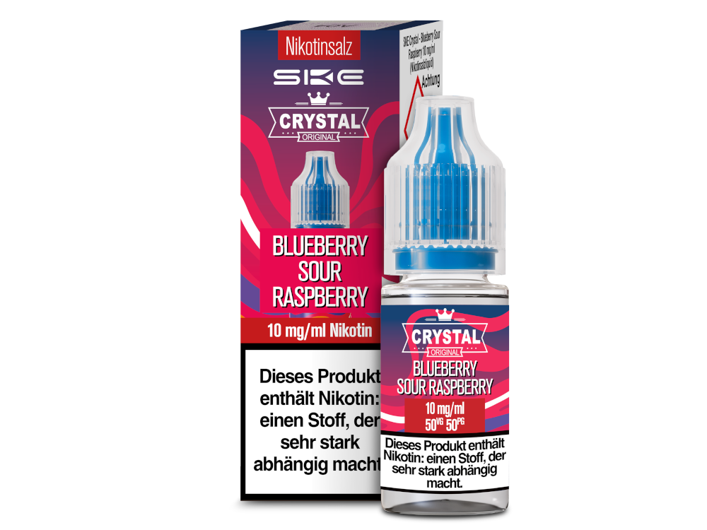 SKE Crystal Nikotinsalz Liquid Blaubeere Himbeere Genuss
