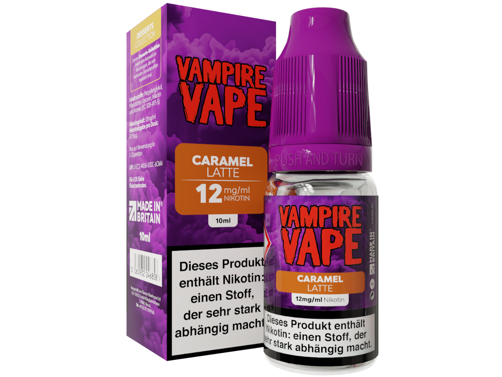 Vampire Vape Caramel Latte Liquid, Dessert Genuss, 10 ml