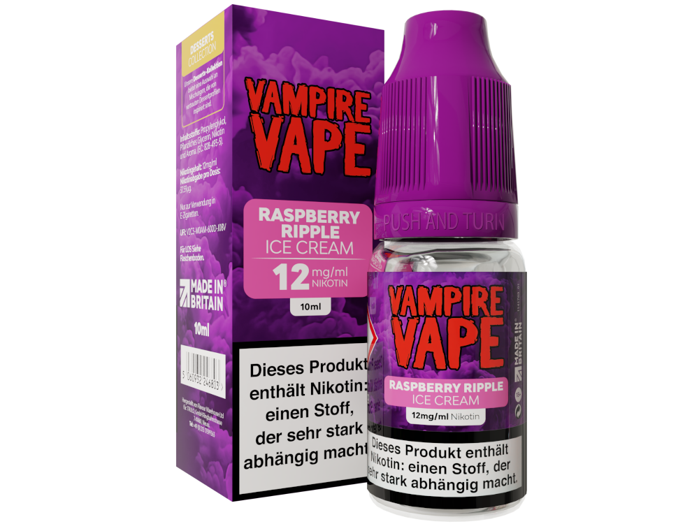 Vampire Vape E-Liquid Himbeereis, Dessert Kollektion 10ml